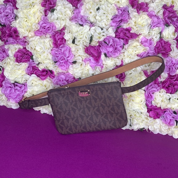 Michael Kors Logo PVC Belt Bag. Size L